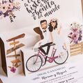 Invitatie nunta 3d bicicleta cod 39829
