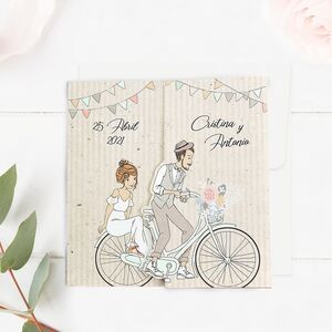 Invitatie de nunta Bicicleta Familiei 39714