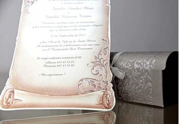 Invitatie nunta tip papirus cod 34909