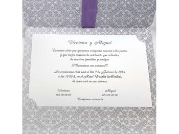 Invitatie nunta eleganta cu motive florale cod 39113