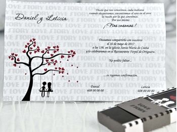 Invitatie nunta tip cutiuta cod 39116