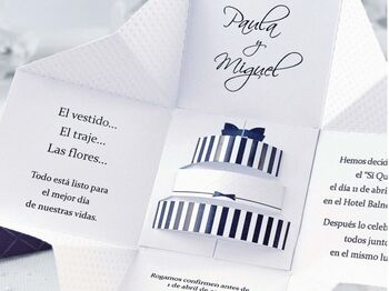 Invitatie nunta tip cutie de tort 3D cod 39107