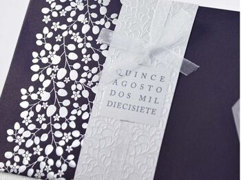 Invitatie nunta cu modele florale cod 39111