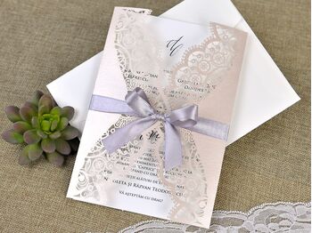 Invitatie nunta cu decupaje laser cod 39381