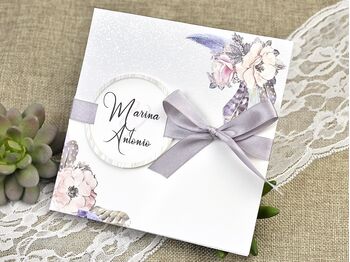 Invitatie nunta cu tematica florala cod 39613