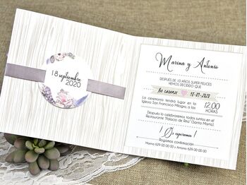 Invitatie nunta cu tematica florala cod 39613