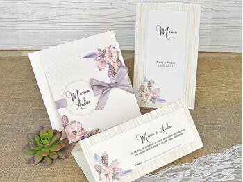 Invitatie nunta cu tematica florala cod 39613