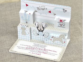 Invitatie botez 3D Mickey - micul print cod 15702