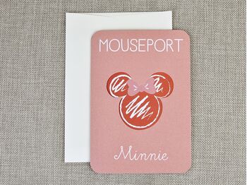 Invitatie botez pasaport Minnie cod 15706