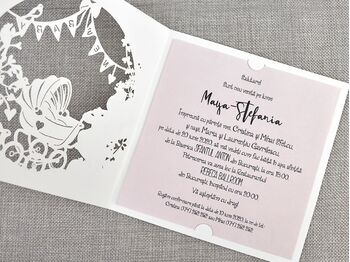 Invitatie botez eleganta Minnie cod 15709