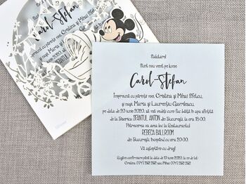 Invitatie botez eleganta Mickey cod 15710