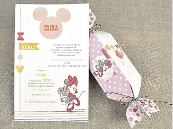 Invitatie botez Minnie bomboana cod 15720