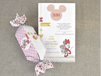 Invitatie botez Minnie bomboana cod 15720