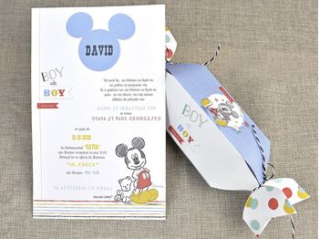 Invitatioe  botez 'Mickey bomboana' cod 15721