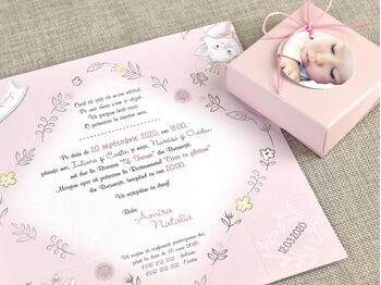 Invitatie botez cutiuta Marie cod 15726