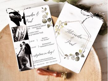 Invitatie nunta cu poze mici cod 39784