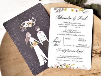 Invitatie de nunta hipster cod 39786