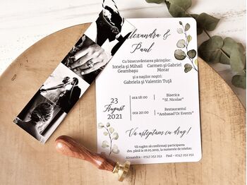 Invitatie nunta cu poze mici cod 39784