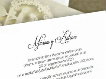 Invitatie nunta cu decupaje laser cod 39625-1