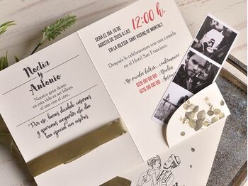 Invitatie nunta cu poza mirilor cod 39811