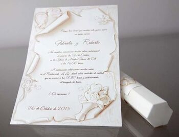 Invitatie nunta tip papirus cod 34953