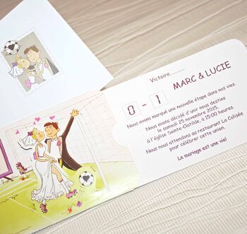 Invitatie nunta fotbal cod 32803