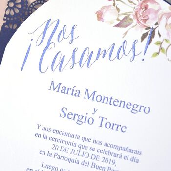 Invitatie de nunta cod cu tematica florala 39326-1